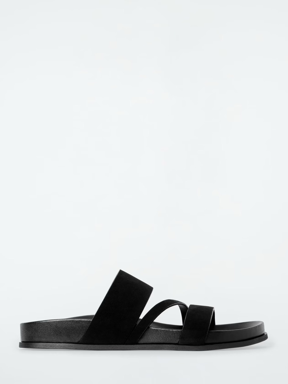 NIB COS MULTI-STRAP SUEDE SANDALS Black 10